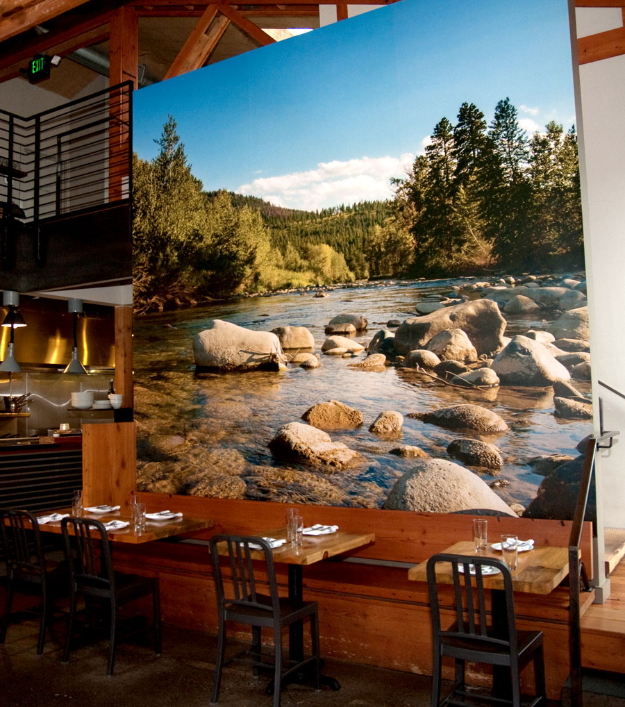 Rock Creek brought the Pacific Northwest surroundings into their dining area.